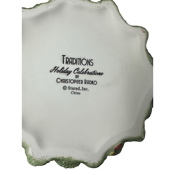 Christopher Radko Ceramic Christmas Tree Pitcher Red Handle Candy Canes Ornament - Picture 6 of 7